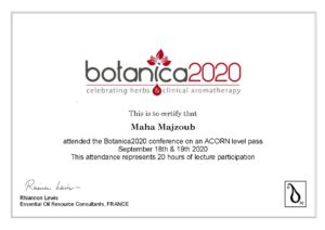 certificate botanica
