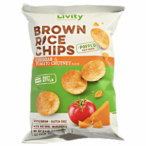 Livity Brown Rice Chips Cheddar & Tomato